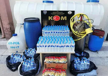 Malatya'da 2 ton sahte içki ele geçirildi