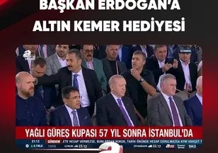 BAŞKAN ERDOĞAN'A ALTIN KEMER HEDİYESİ