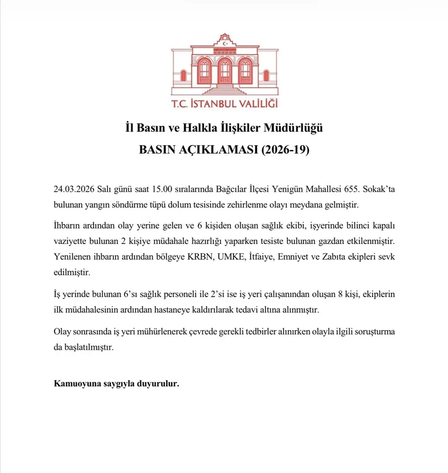 bagcilardaki-is-yerinde-zehirlenme-faciasi-2-isci-6-saglik-calisani-zehirlendi-1774362760463.jpeg Bağcılar'daki iş yerinde zehirlenme faciası! 2 işçi 6 sağlık çalışanı zehirlendi - 1