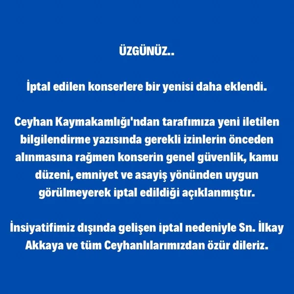 Terör sevici sözde sanatçının konserine kaymakamlık ’dur’ dedi