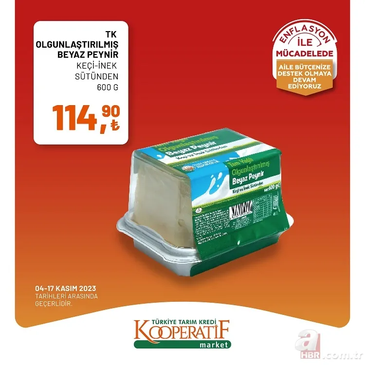 Tarım Kredi Market indirim yarın sona eriyor! 40'lı tuvalet kağıdı 154,90 TL, Çay 89 TL, 100'lü peçete 13,90 TL ve pilavlık bulgur 48,90 TL'den satışa sunuyor 13