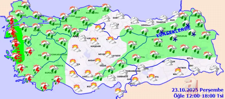 Şemsiyeleri hazır tutun! Meteoroloji 7 il için sarı kodlu uyarı yaptı: Lodos ve Arktik hava bir arada geliyor! Ege ve Marmara’da... 10