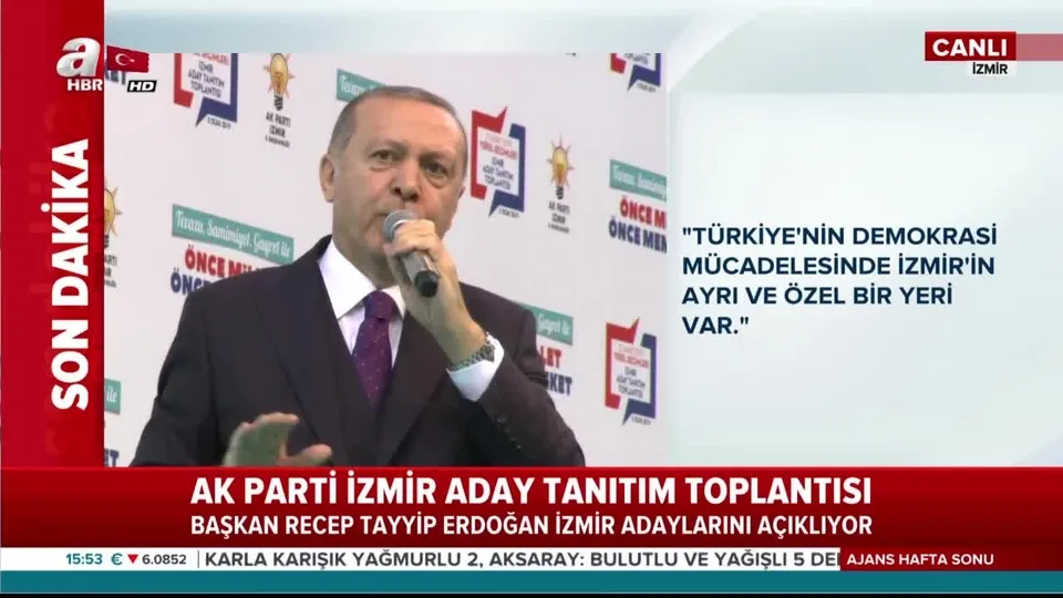 Başkan Erdoğan İzmir’de konuştu