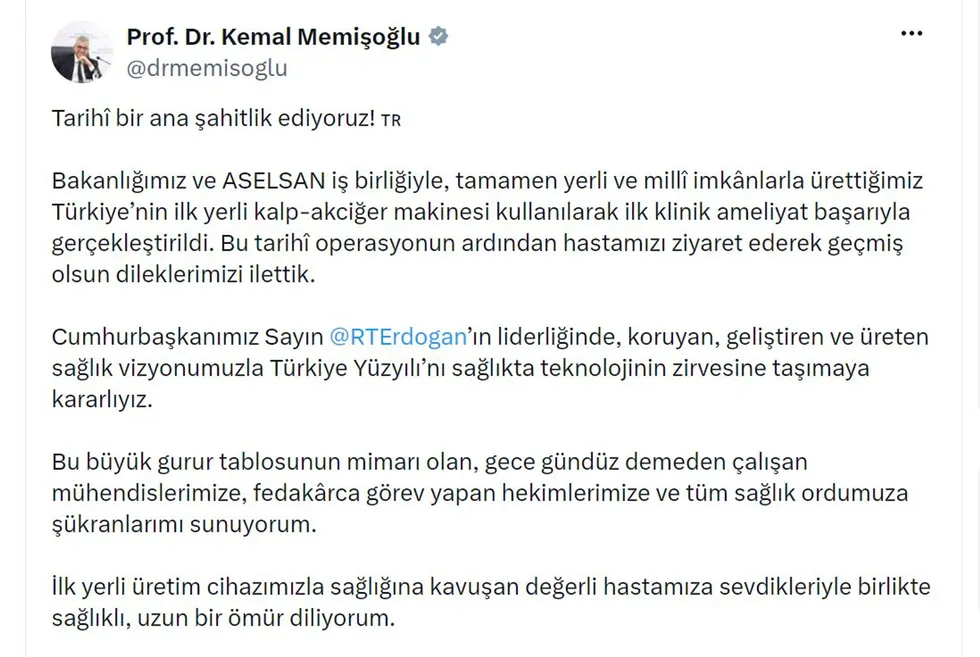 1782469205692.jpg Sağlık teknolojisinde gurur günü! Yerli kalp akciğer makinesi "LIFELINE HLM" ilk ameliyatından başarıyla çıktı - 2
