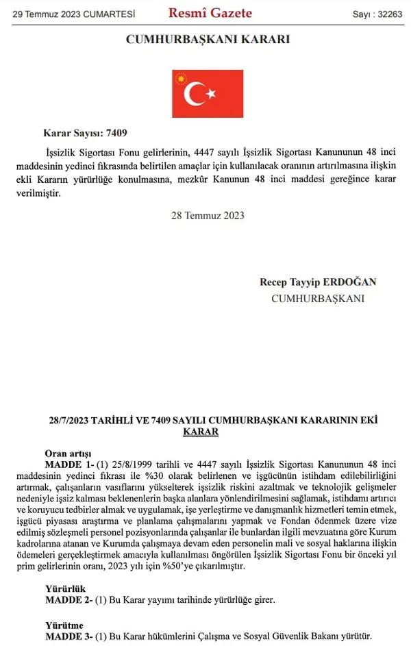 Son dakika: ’İşsizlik Sigortası Fonu’ kararı Resmi Gazete’de! Kısa çalışma ödeneği süresi uzatıldı...