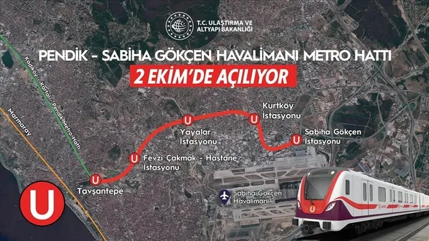 Pendik-Sabiha Gökçen metrosu açıldı mı? Sabiha Gökçen metrosu hangi metrolara bağlı? Duraklar arası kaç dakika?