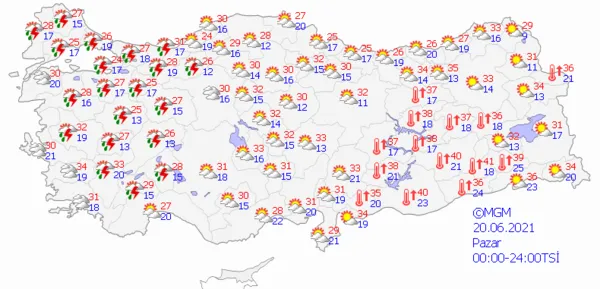 1623772541370.png Meteoroloji Genel Müdürlüğünden İstanbul dahil çok sayıda il için kuvvetli sağanak yağış uyarısı! 5 günlük hava durumu - 9