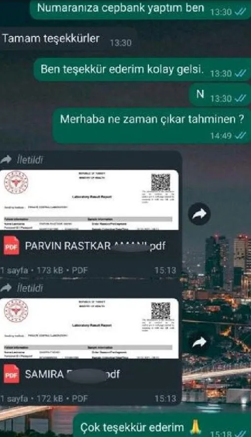 WhatsApp üzerinden PCR testi dolandırıcılığı! Negatif sonuçlu belge düzenleniyor - 5