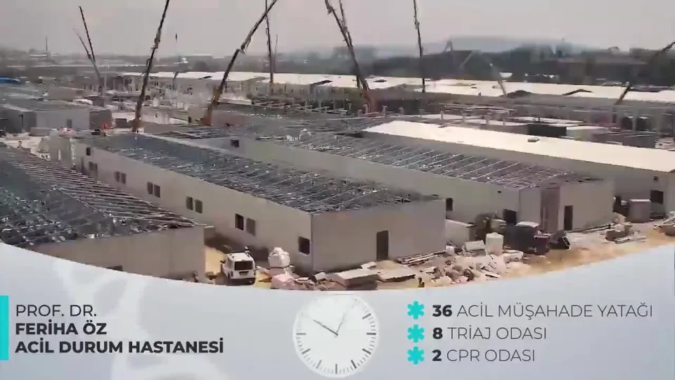 Cumhurbaşkanlığı paylaştı! Feriha Öz ve Murat Dilmener Acil Durum Hastaneleri’nin yapım aşamaları | Video