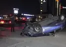 Takla atan araçta aile yaralandı