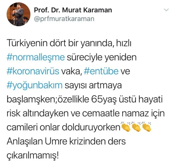İYİ Partili Murat Karaman cemaatle namaz kılınmasından rahatsız oldu - 1