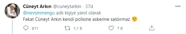 1611556984836.jpg Cüneyt Arkın'dan Nevşin Mengü'ye cevap sosyal medyada olay oldu! "Askerime polisime saldırmam" - 2