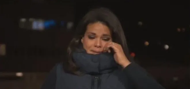 CNN muhabirinin zor anları! Canlı yayında gözyaşlarını tutamadı