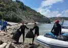 Karaburun Sahili çöple doldu