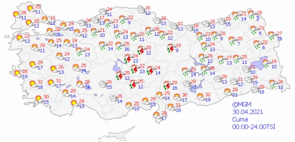 1619461995429.png 3 haftalık tam kapanma öncesi hava durumu bu hafta nasıl olacak? Meteoroloji açıkladı! İstanbul Ankara İzmir'de hava nasıl olacak? - 6