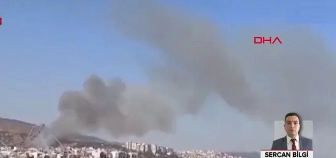 İzmir’de korkutan yangın | İşte ilk görüntüler