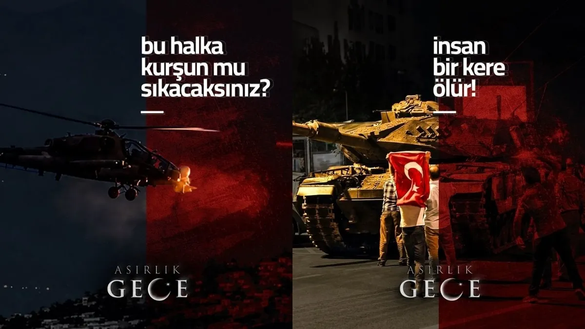 1784365409643.jpg Cumhurbaşkanlığı Külliyesi, Genelkurmay, TRT, Özel Kuvvetler ve köprülerde yaşanan olaylar yapımın ana hikayesini oluşturuyor. (Foto: Sosyal medya)