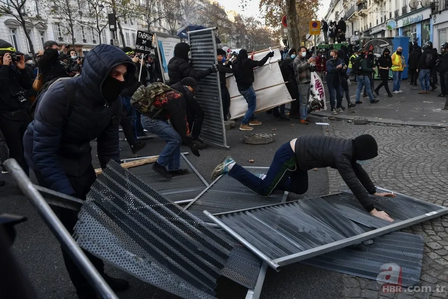 Fransa Cumhurbaşkanı Emmanuel Macron kabul etti: Polis şiddet uyguluyor! 15
