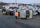 Yolcu minibüsü devrildi: Çok sayıda yaralı var