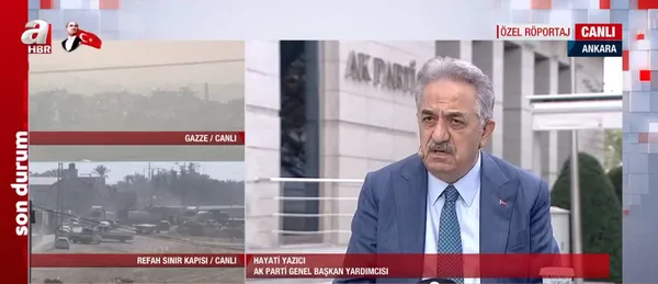 Gazze'de soykırım nasıl durdurulacak? AK Parti Genel Başkan Yardımcısı Hayati Yazıcı'dan A Haber'e özel açıklamalar - 2