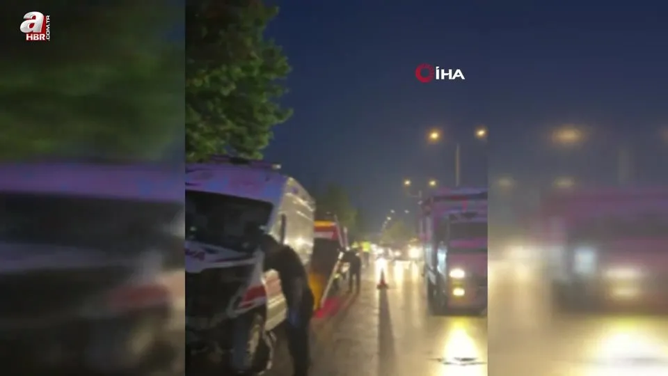 Ambulans ile çarpışan otomobilde can pazarı
