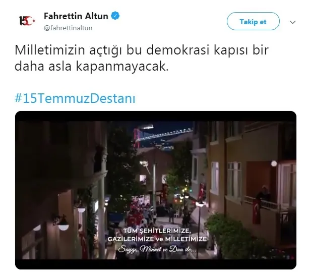 Cumhurbaşkanlığı'ndan 15 Temmuz'un 3. yıl dönümünde çarpıcı paylaşım - 1