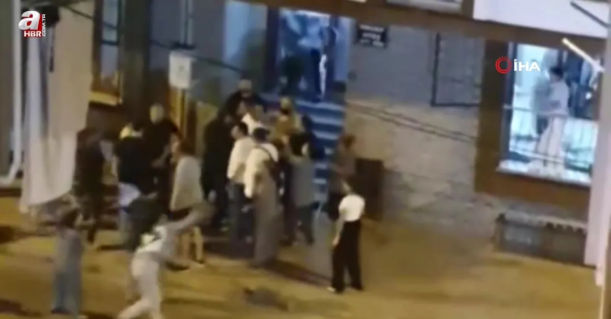 İstanbul'da komşu kavgası kamerada