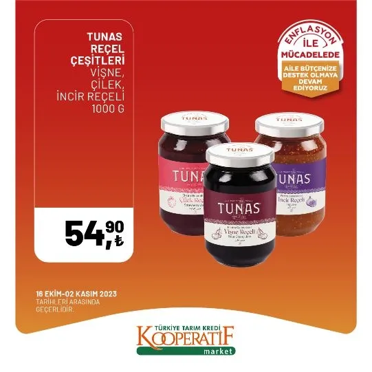 Tarım Kredi Market 30 Ekim indirim kataloğu! Kuru Soğan 5,90 TL, Salatalık 9,75 TL, Limon 10,90 TL, Yerli muz 28,90 TL, Mandalina 12,50 TL satışta…