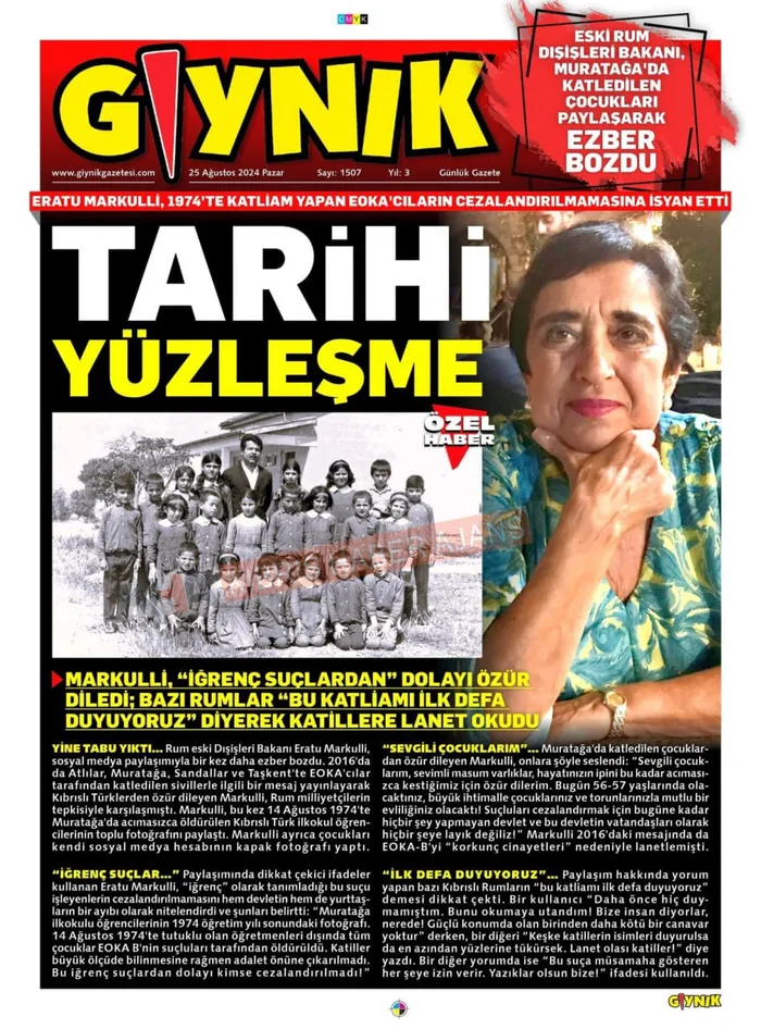 Eski Rum bakan Markulli'nin bu itirafı KKTC'de manşet oldu.