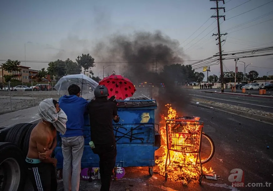Görüntüler ABD'den: Göçmenlik baskınları protestoları alevlendirdi! Los Angeles'a 2000 ulusal muhafız gönderildi 4