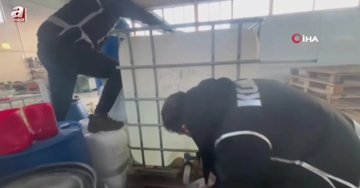 Erzurum’da 1 ton metil alkol geçirildi!