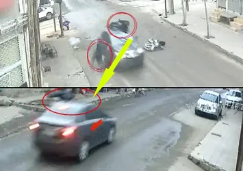 Şanlıurfa'da akıl almaz motosiklet kazası!
