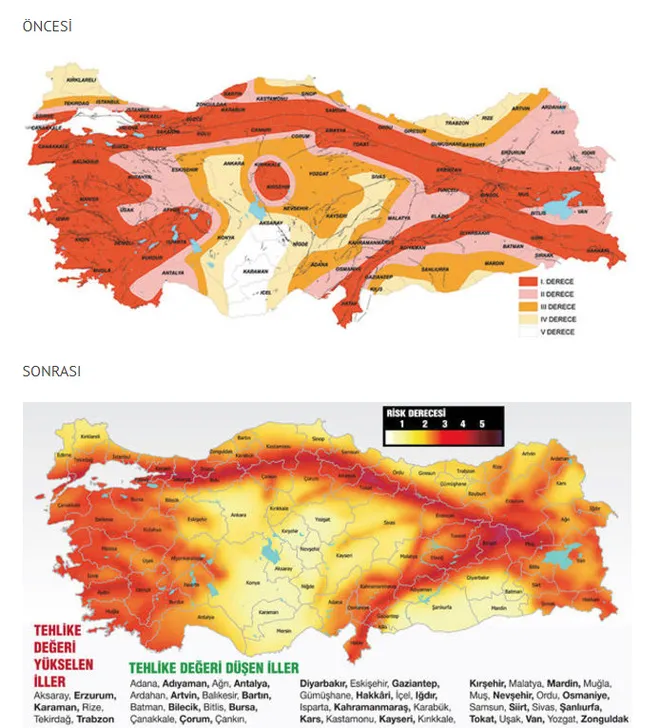 Türkiye'de deprem riski olan iller değişti! İşte Deprem risk haritası - 1
