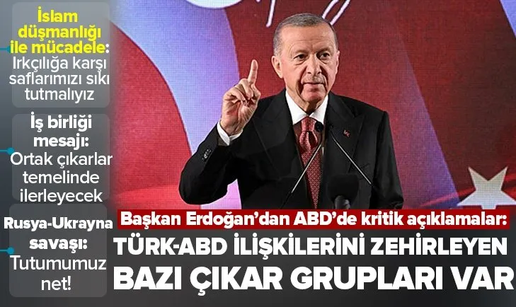 Başkan Erdoğan Türk-Amerikan Ulusal Yönlendirme Komitesi yemeğinde konuştu: İş birliği güçlenecek!