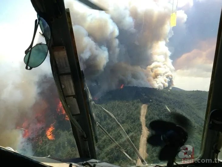 4500 dönüm kül oldu! Gelibolu’daki yangı helikopter pilotu anlattı