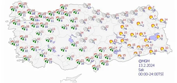 HAVA DURUMU | Meteorolojiden yeni tahmin haritası! İl il uyarı geldi: Kuvvetli yağışlar geri geliyor | 10-14 Şubat 2024 - 14