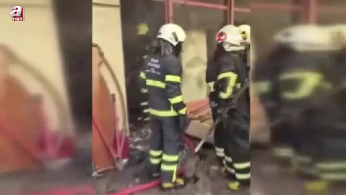 İş yerinde çıkan yangın paniğe neden oldu