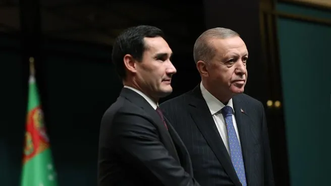Başkan Erdoğan ve Türkmenistan Devlet Başkanı Serdar Berdimuhammedov'dan önemli açıklamalar! 