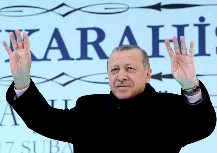 Başkan Erdoğan'ın Afyonkarahisar mitinginden çarpıcı kare!