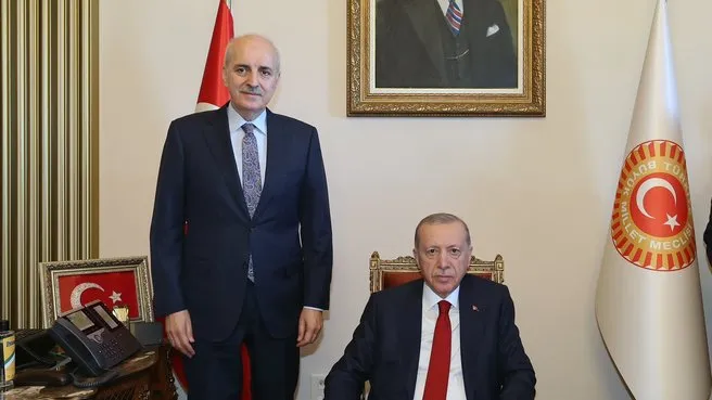 Başkan Erdoğan, TBMM Başkanı Kurtulmuş ile görüştü!