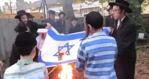 Yahudiler, İsrail bayrağını yaktı