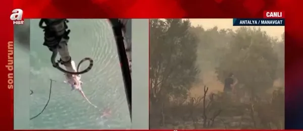 Antalya Manavgat'ta helikopterler peş peşe sorti yaptı! Yangınlar sönene kadar... - 2