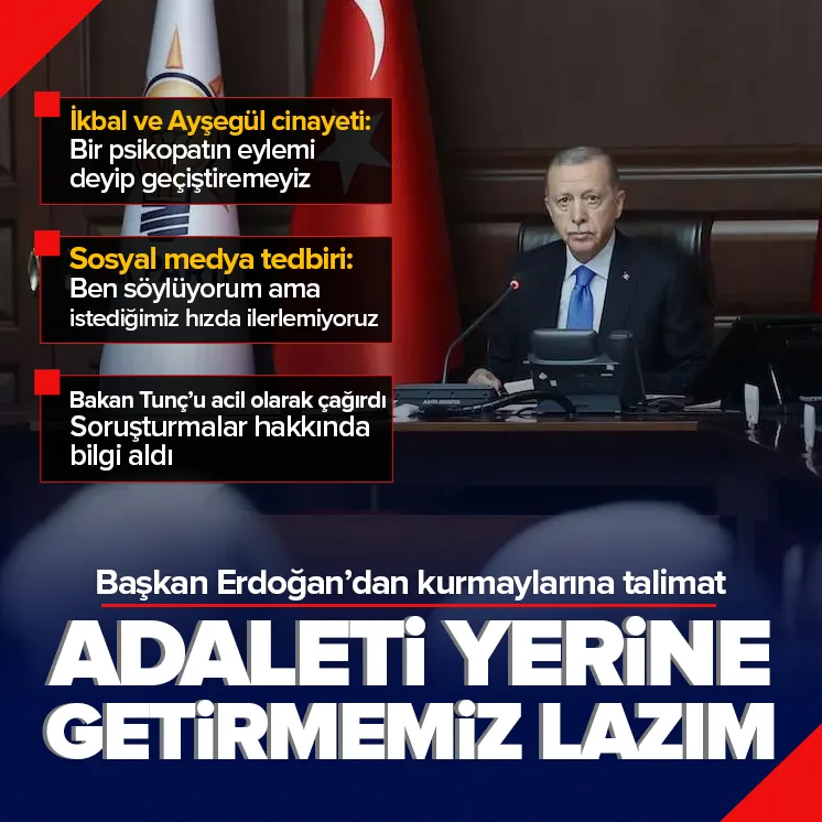 Başkan Erdoğan’dan kurmaylarına şiddet olayları için talimat!