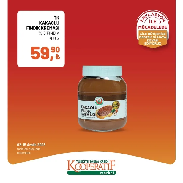 Tarım Kredi Market 11 Aralık indirim kataloğu çıktı! Dev rulo havlu, yumuşatıcı, çay, bütün piliç, tereyağı, tost peyniri, süt, beyaz peynir, pirinç ucuza satışta…