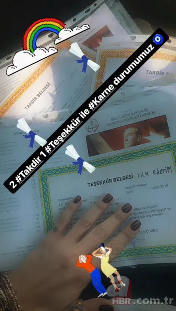 Esra Erol karne heyecanına ortak oldu! Çocuklarını yalnız bırakmadılar (Ünlü isimlerin karne paylaşımları) 10