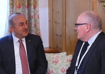 Çavuşoğlu Timmermans'la görüştü