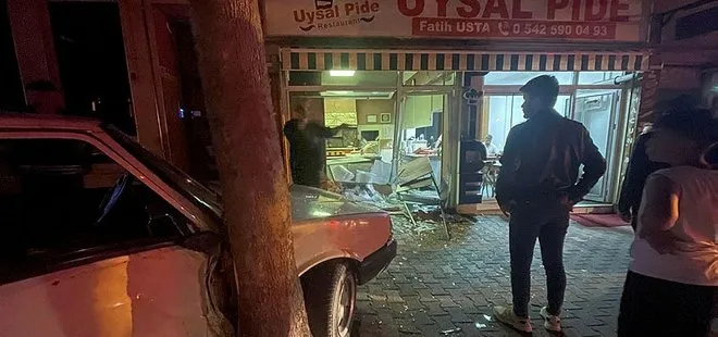 Bolu’da dehşet! Otomobille pide dükkanına girdi