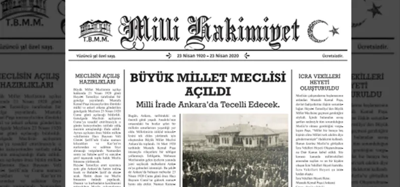 Son dakika: TBMM 100. yıl anısına gazete çıkarttı