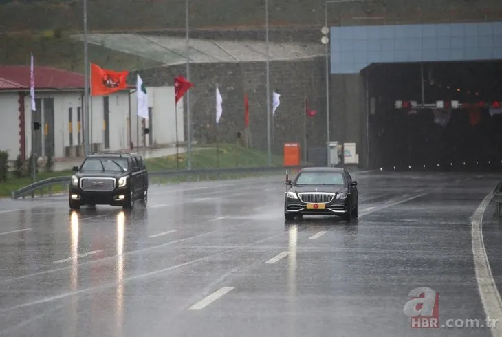 Başkan Recep Tayyip Erdoğan Kuzey Marmara Otoyolu’nda makam aracını kullandı