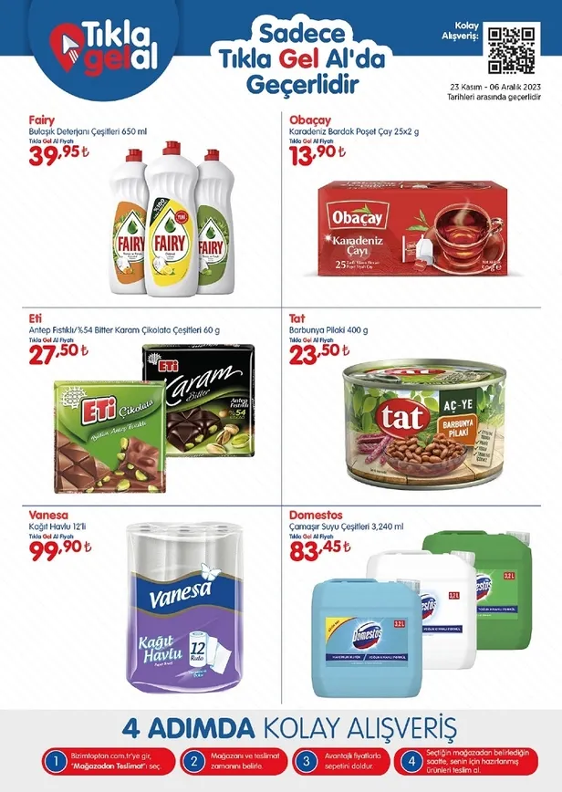 Bizim Toptan Market 29 Kasım indirim kataloğu yayında! Bu ayın son indirim listesindeki ürünler arasında temel gıda uygun fiyata satışta… - 21